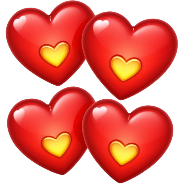 Red hearts glimmering lights  emoji