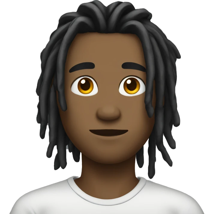 nonchalant dreeadhead with dreads in face young black hair  emoji