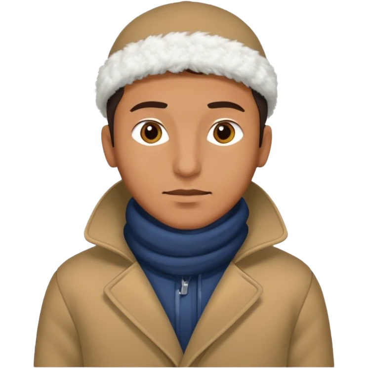 muslim man waiting outside in cold emoji