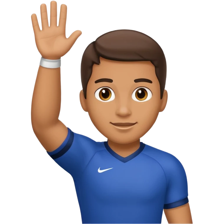 Football player waving  emoji