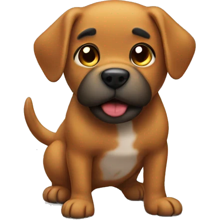 Dog pooping emoji