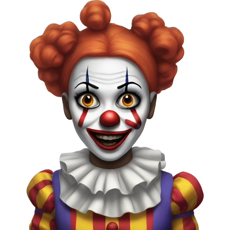 scary girl clown emoji