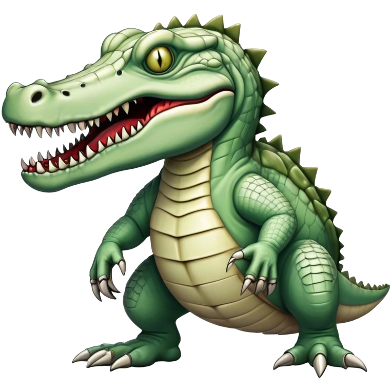 zombie monstrous pale skinned decaying greenish white alligator, vicious, boss monster, dirty, undead, quadrapedal emoji
