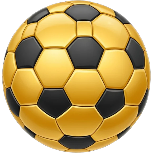 Golden soccer ball emoji