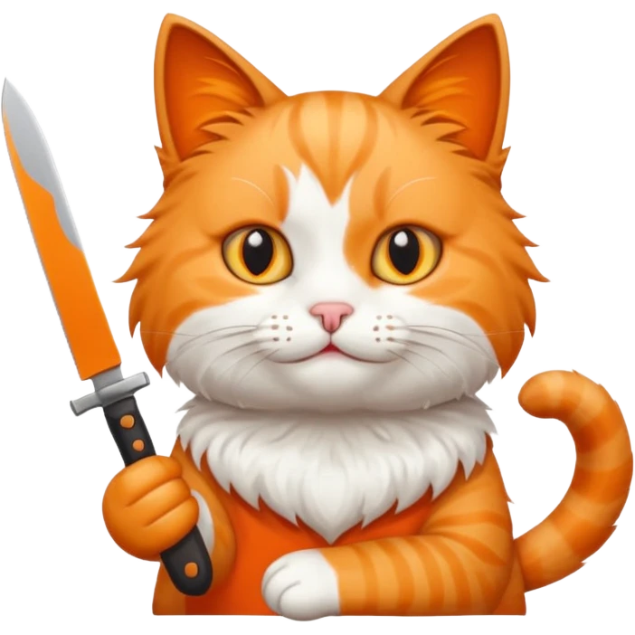 Cat with knife  emoji