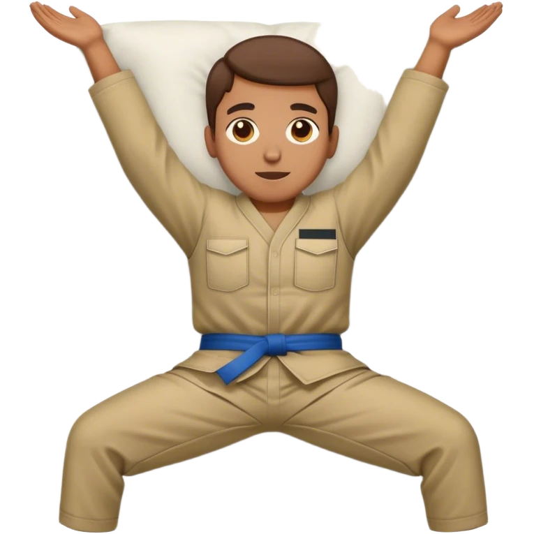 laying on back in gi emoji
