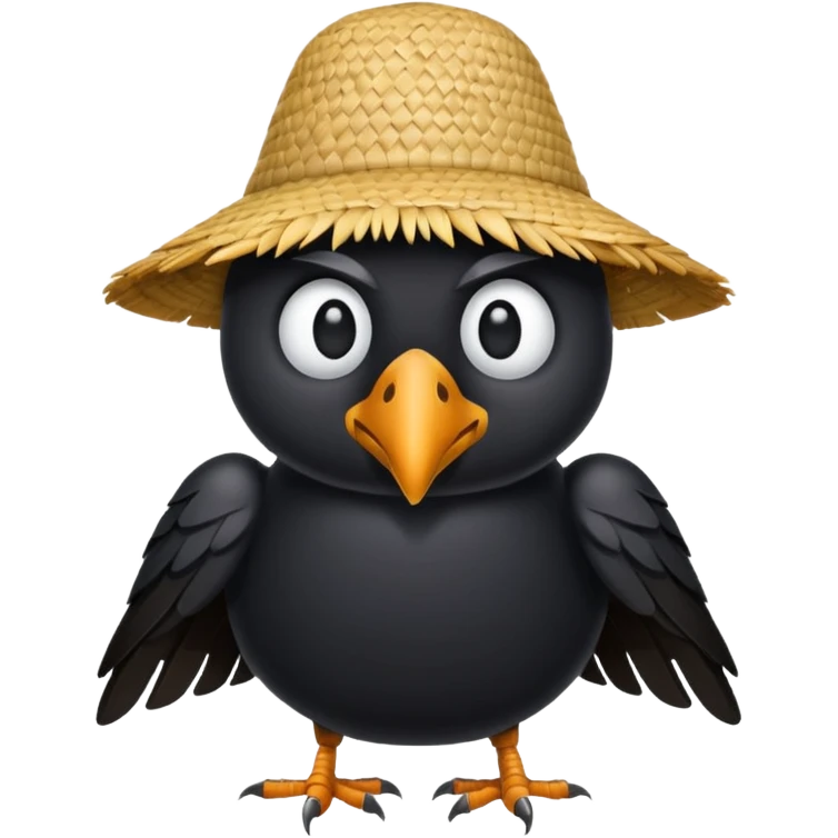 straw crow emoji