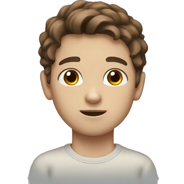 boy with brown hair blue eyes emoji