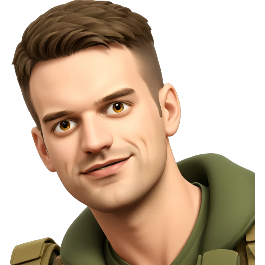 military portrait of a soldier emoji