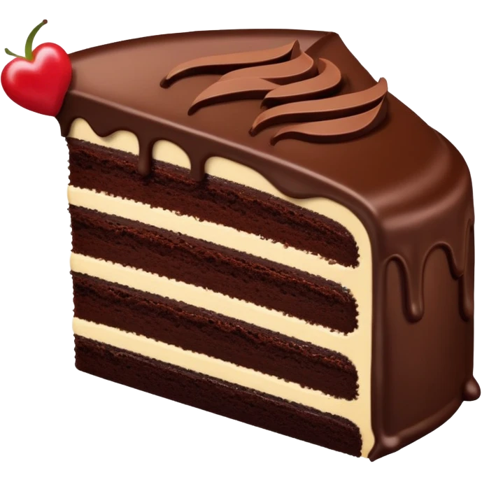 Chocolate cake slice  emoji
