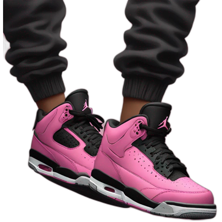 Nike air Jordan black and pink colors emoji