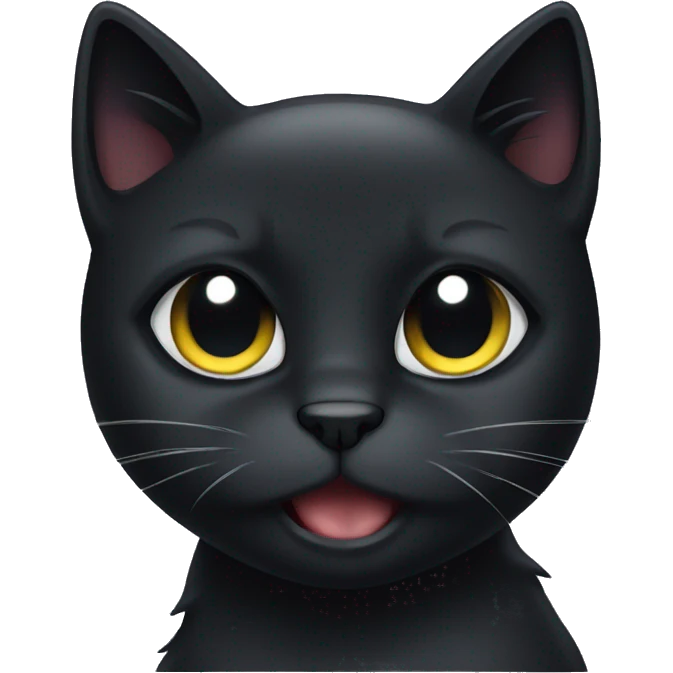 Black cat crying emoji emoji