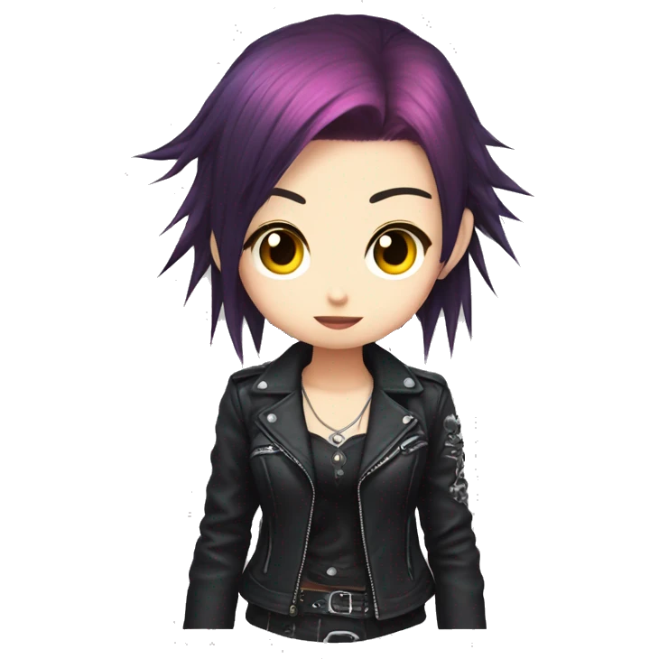 final fantasy anime punk rocker japanese kawaii girl emoji