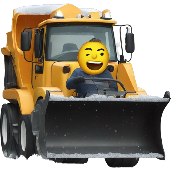 King in a snow plow emoji