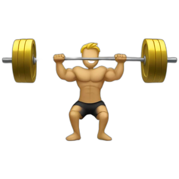 Barbell with 3 plates emoji