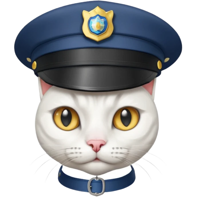 white cat police emoji