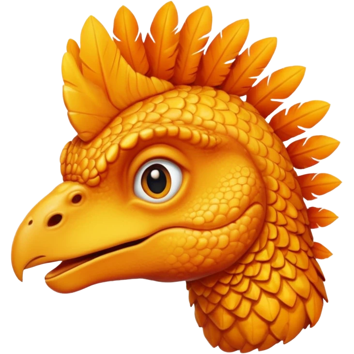 Dinosaur head on chicken body  emoji