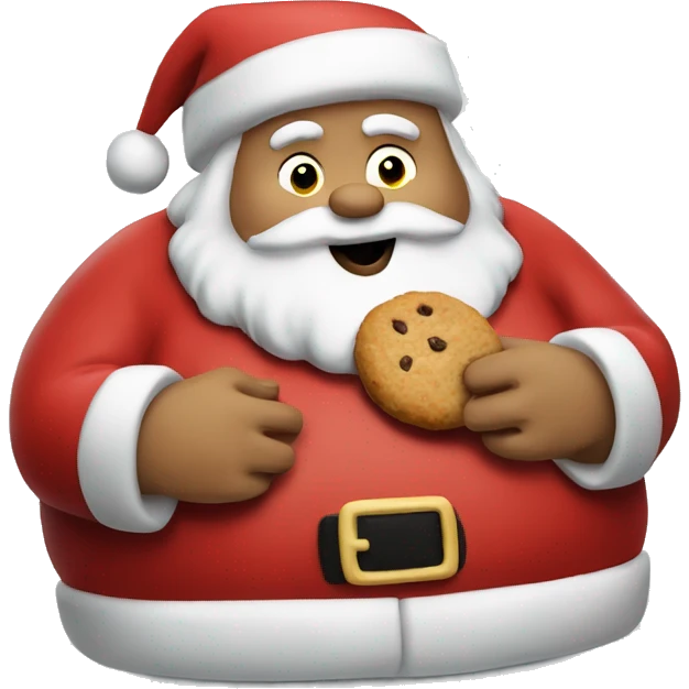 fat santa clause eating a cookie  emoji