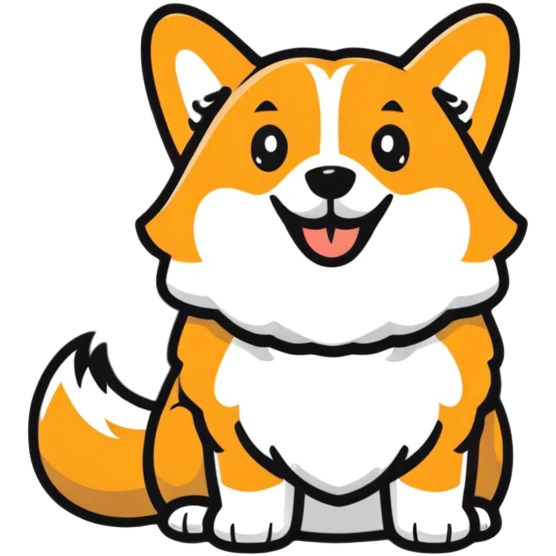 happy corgi emoji