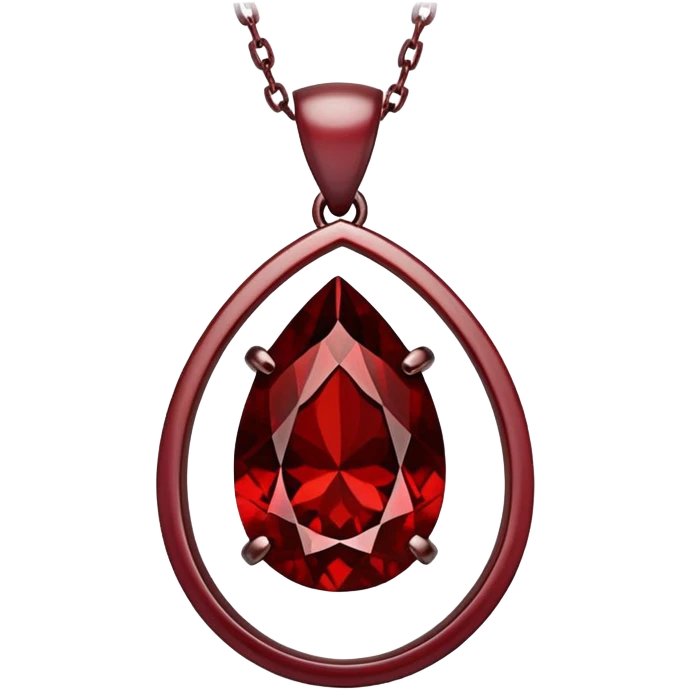 red garnet pendant as a talisman of grounding and rebirth, glowing with magic and strength emoji