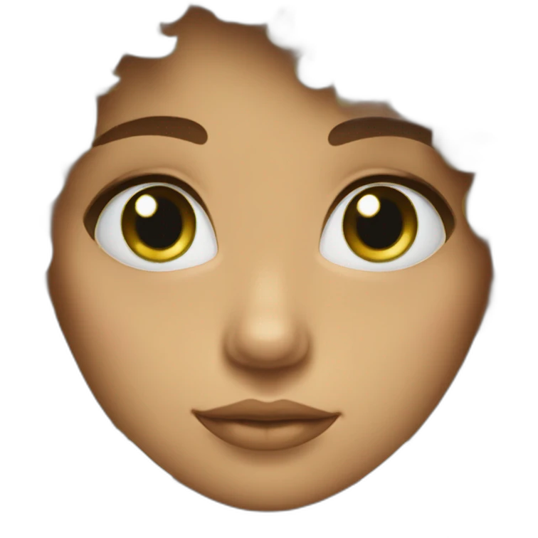 Fille au cheveux bouclée et yeux vert emoji