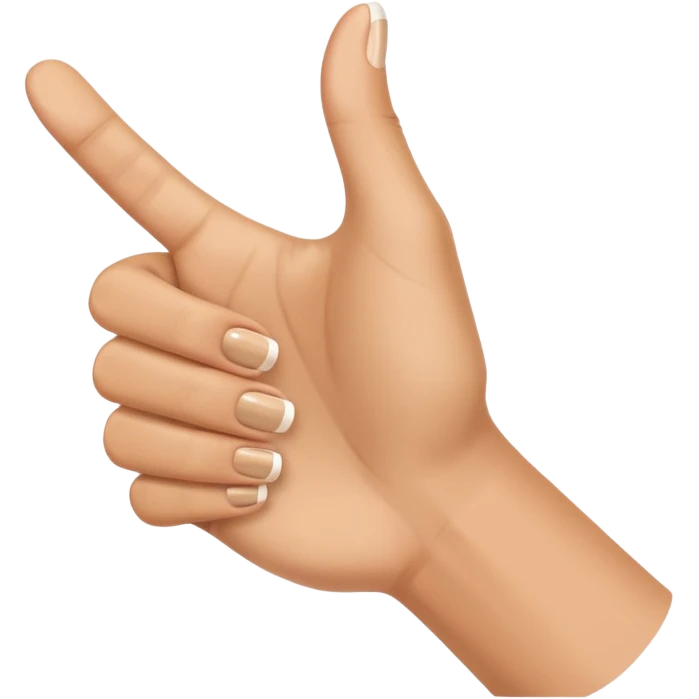 thumbs up with french tip emoji tan skin emoji