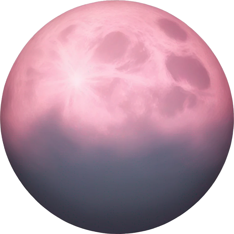 Pastel pink moon emoji