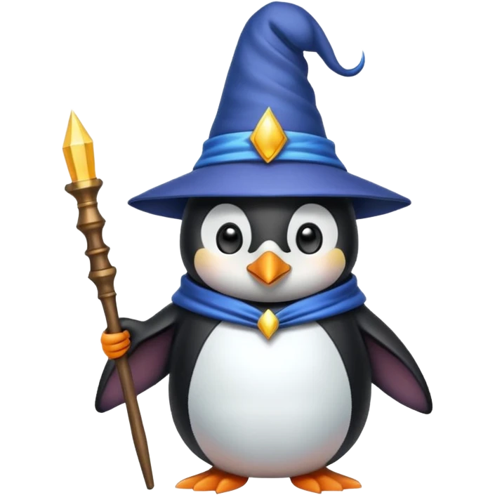 Penguin Wizard emoji