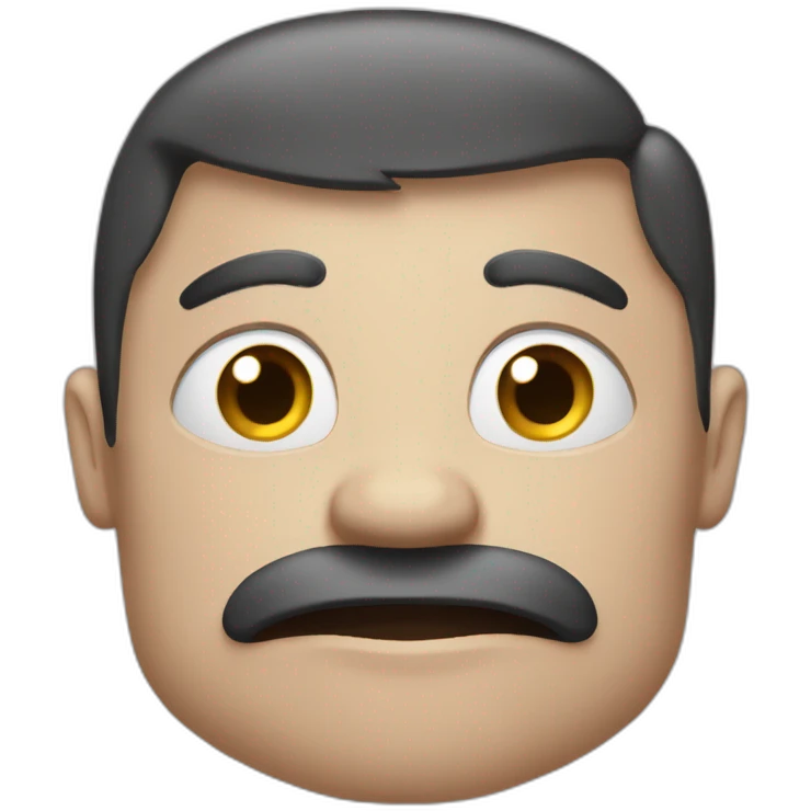 Rhombus shape curved eyes confused mounth no eyebrows emoji