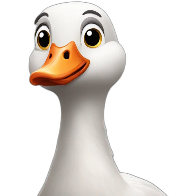 very frustrated goose emoji