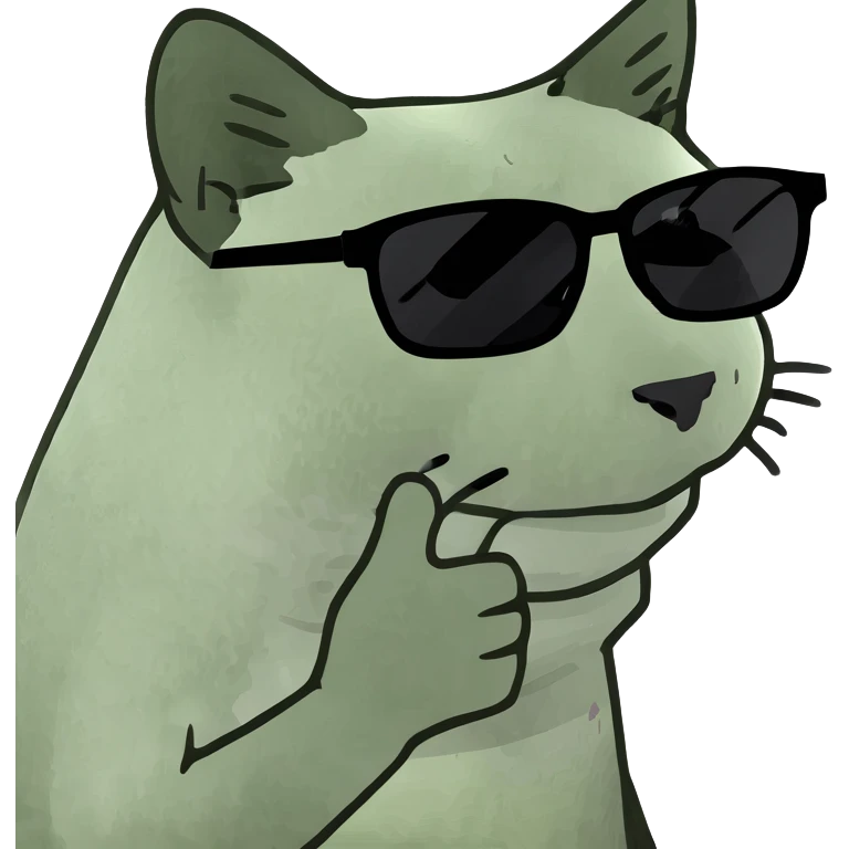 Cat with sunglasses emoji