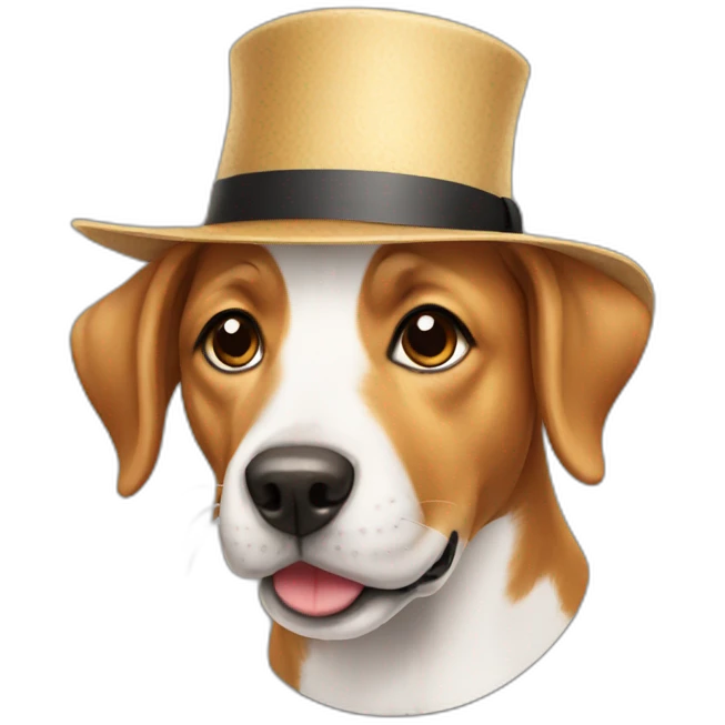 Dog with hat emoji