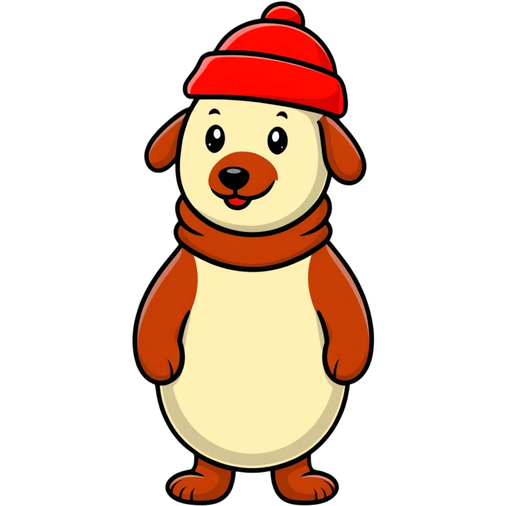cartoon sausage wearing Soviet ushanka hat with red star emoji