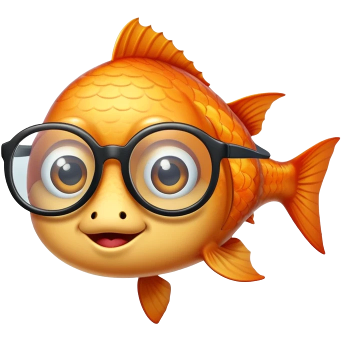 Fish wearing glasses emoji