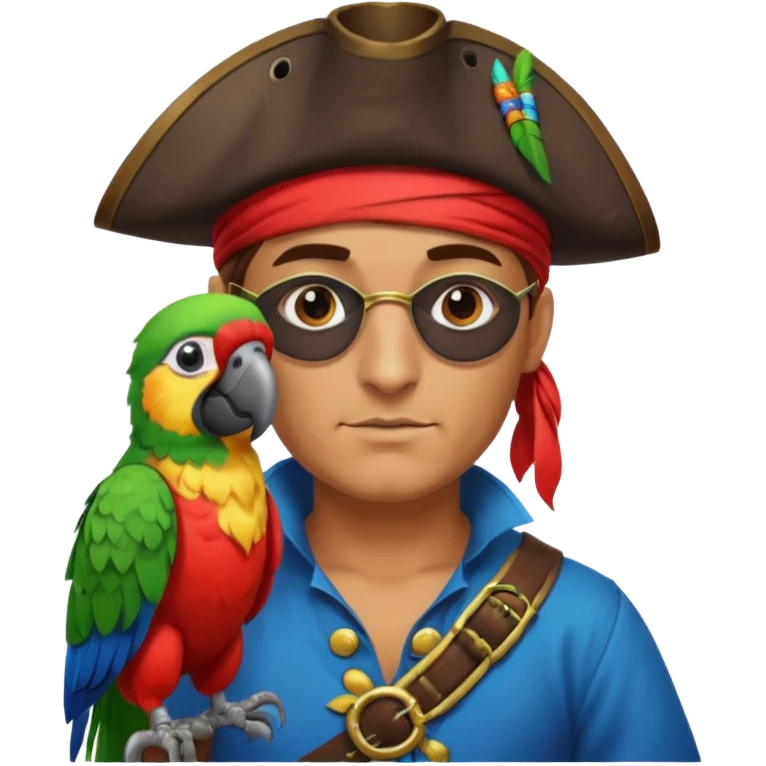 pirate and parrot emoji