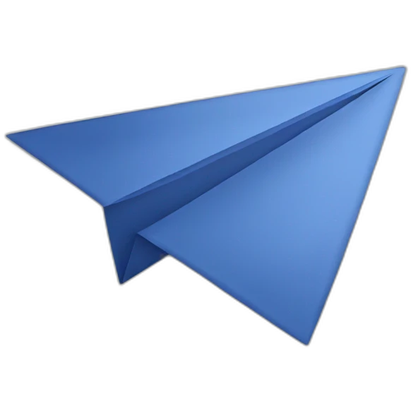 indigo paper plane emoji