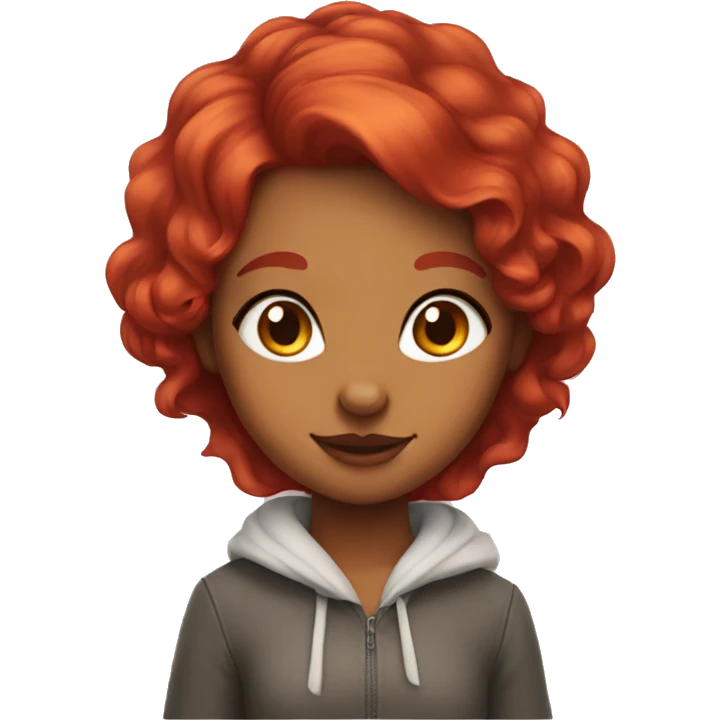 fox girl with red hair  emoji
