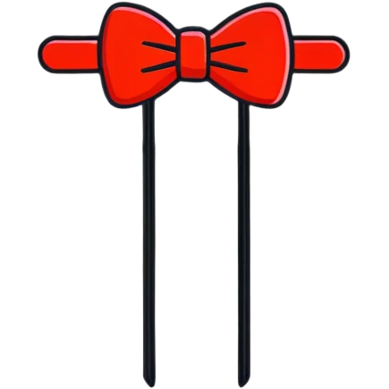 a cute red bobby pin hairpin emoji