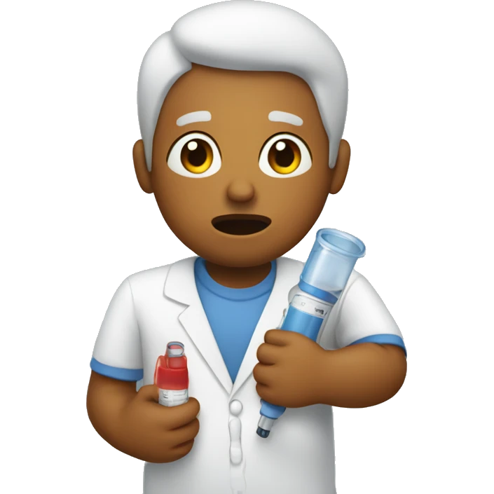 Smh with asthma pump in hand emoji