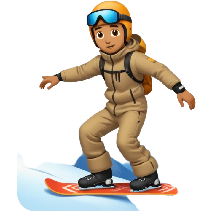 man snowboarding in mountains emoji