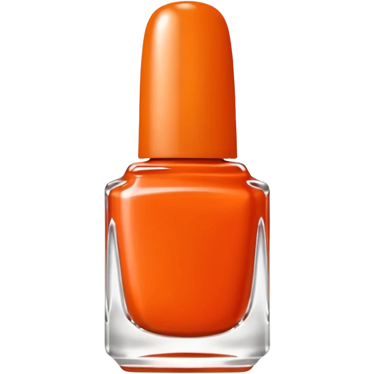 orange color nail polish emoji