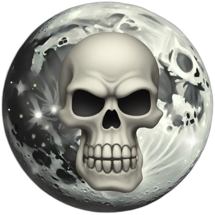 A-skull-in-the-moon emoji