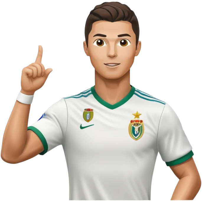 Cristiano Ronaldo celebrating a goal emoji