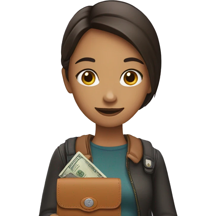 girl with wallet in hand emoji