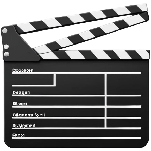 most abstract possible clapperboard, single line with one diagonal, absolute minimalism emoji