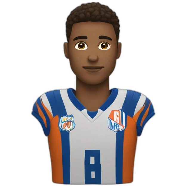 ado brun qui fait du football emoji