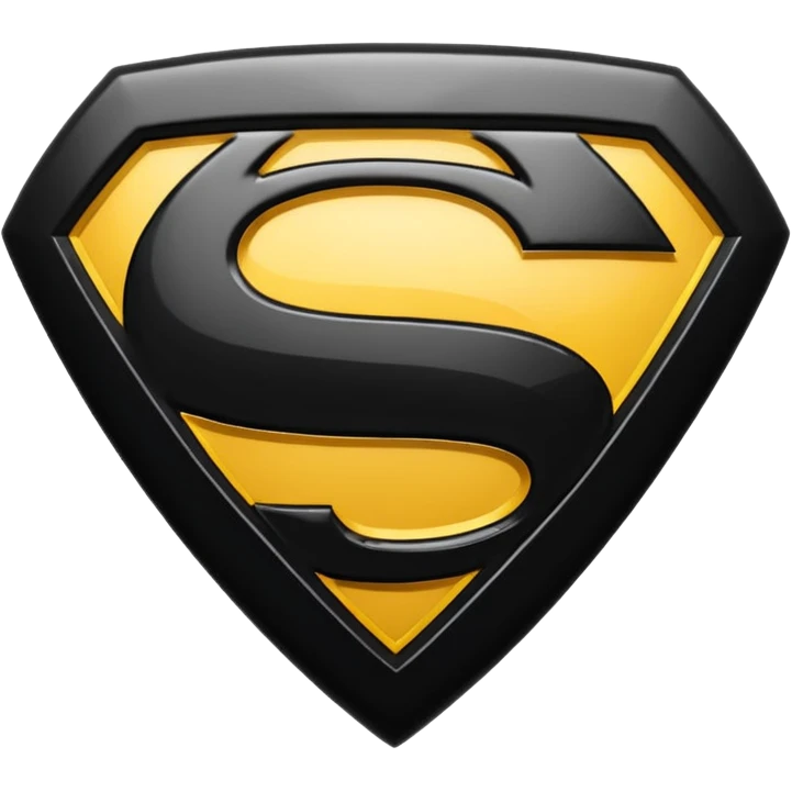 Superman Symbol batman v superman black emoji