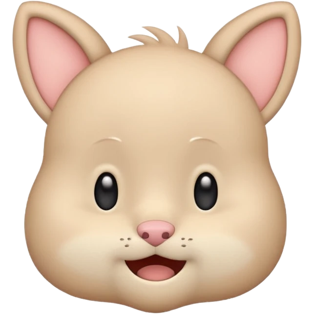 Cute animal character emoji, looking awkward and embarrassed. 
Scratching back of their head. 
Nervous smile, slight blush, eyes looking away. 
Small timid posture. 
Simple 2D flat style, pastel colors, clean outline, transparent background. emoji