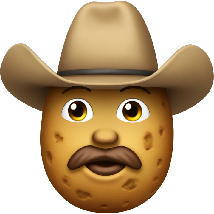 Cowboy potato emoji