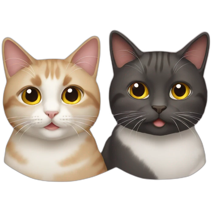 Two cats emoji
